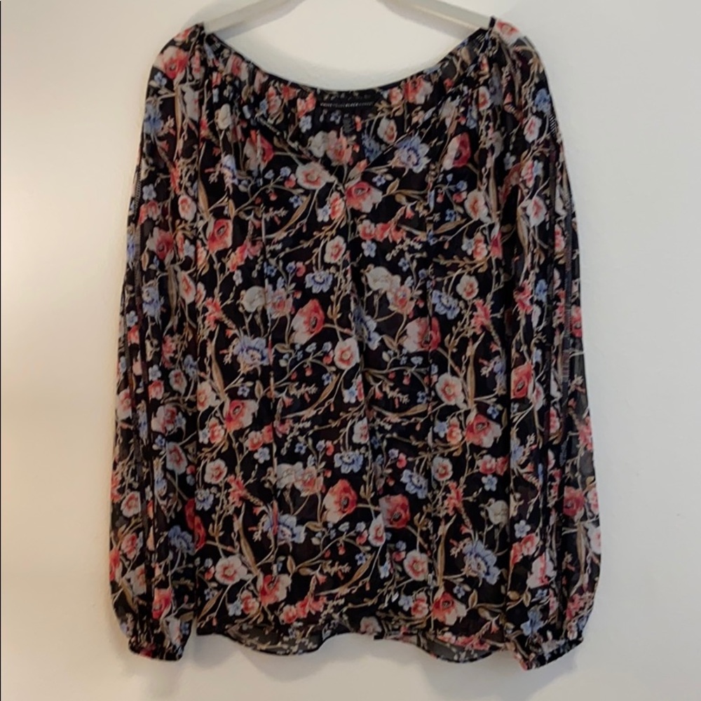 White House Black Market long-sleeve blouse.